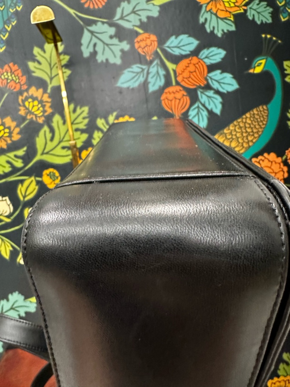 Vintage Bally Black Leather Shoulder Bag B Chain Strap Y2K Minimalist - Picture 9 of 12